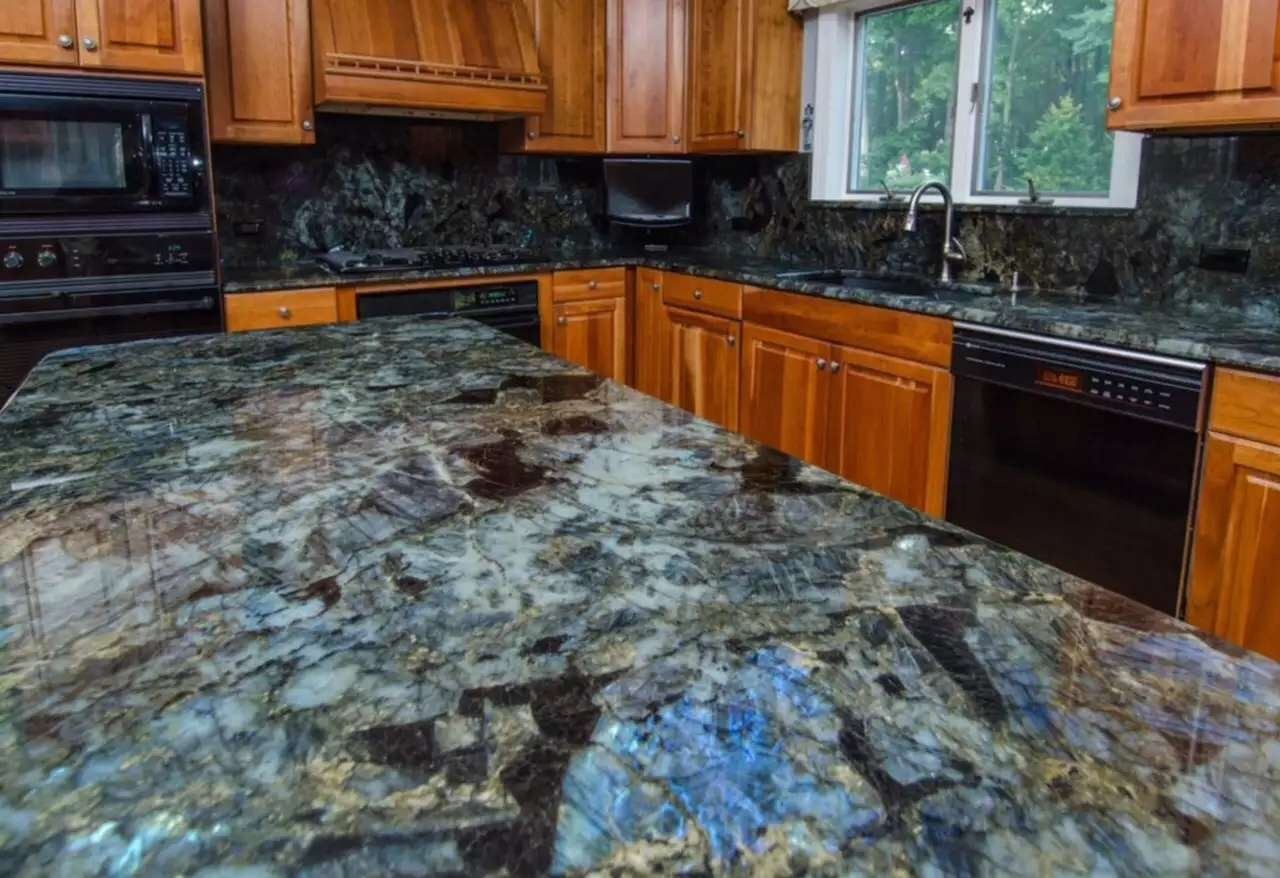 Labradorite Lemurian Blue Granite Countertop