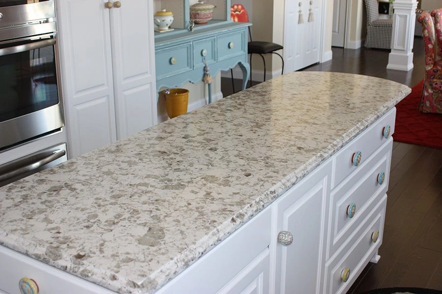 Alaskan White Quartz Kitchen Countertop