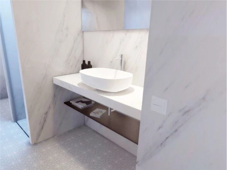 Calacatta Michelangelo Marble Bathroom Wall