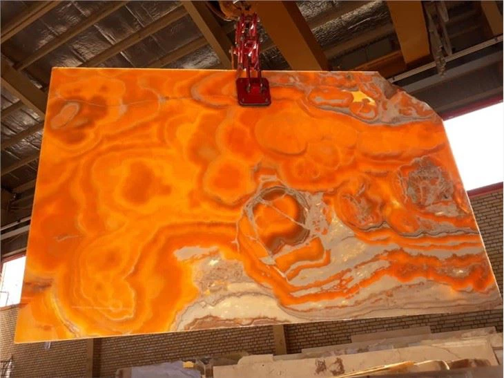 Orange Onyx Slab Polished