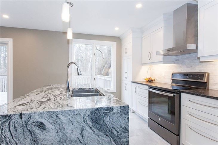 Viscont White Granite Kitchen Countertop