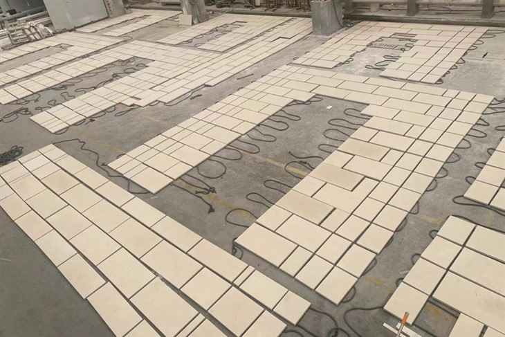 Gascogne Beige Limestone Customized Tile Layout 03